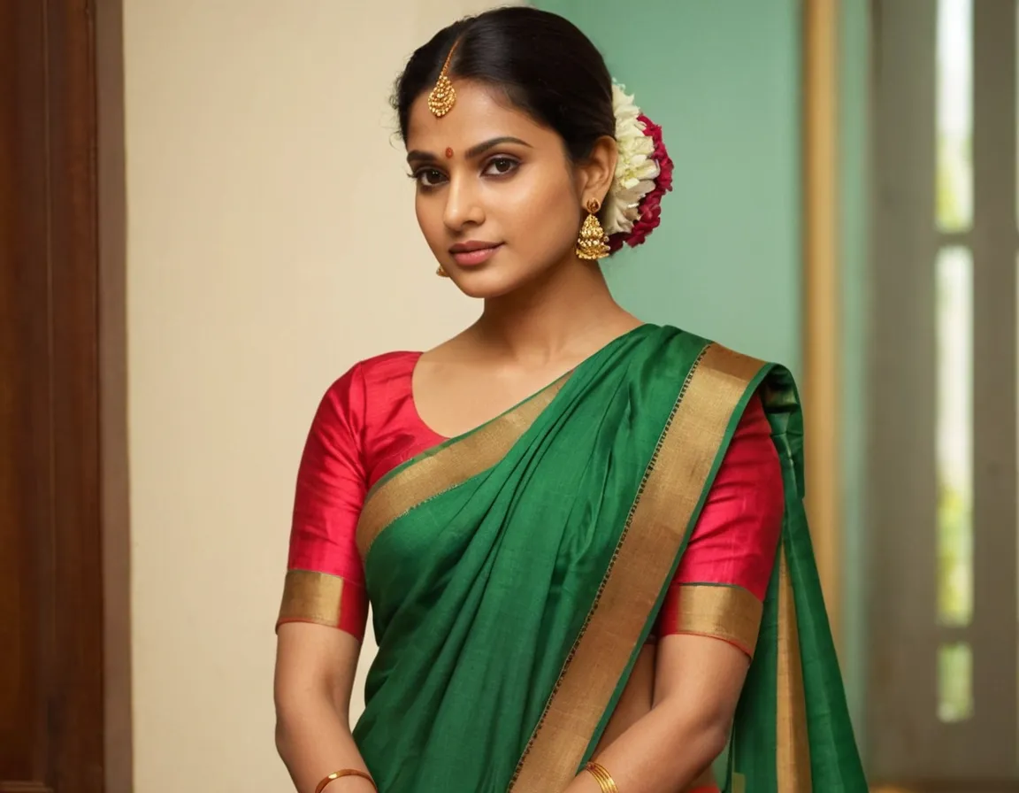 Silk Saree Modern Blouse Design