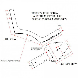 king cobra seat by tc bros technical picture