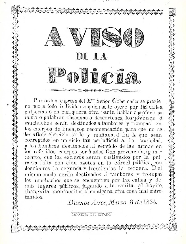 Aviso de Policía Provincia de Buenos Aires