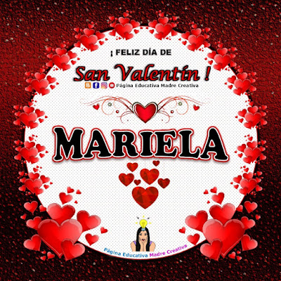 Feliz Día de San Valentín - Nombre Mariela