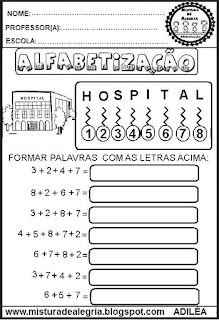 atividades para alfabetização, formação de palavras