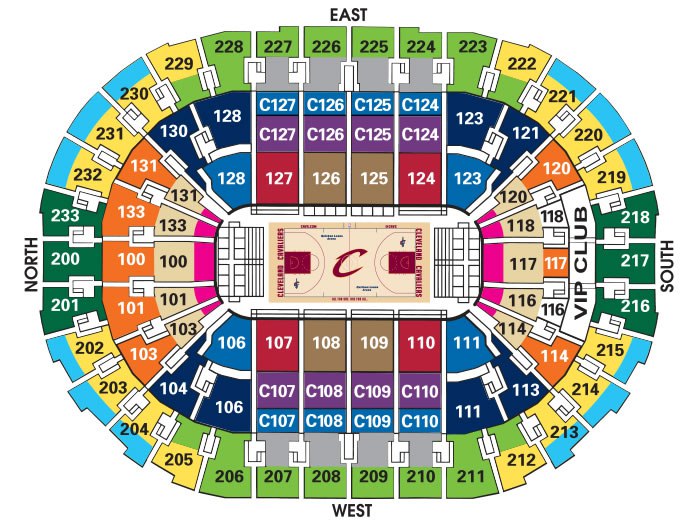 Quicken Loans Arena Seating Chart & Interactive Seat Map SeatGeek - quicken loans seating chart