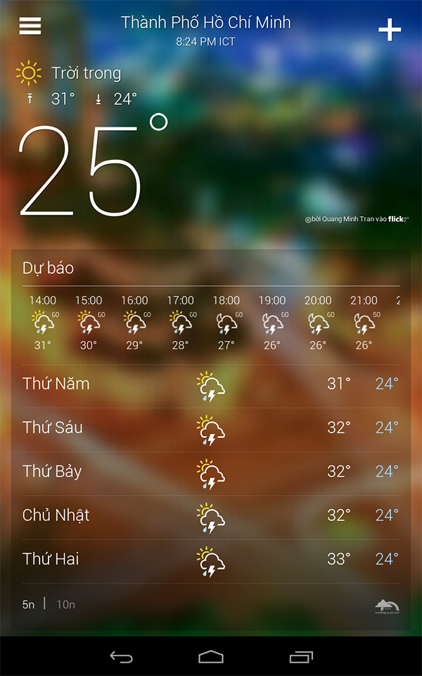 Ứng dụng Yahoo Thời Tiết: Dự báo thời tiết 10 ngày tới a3