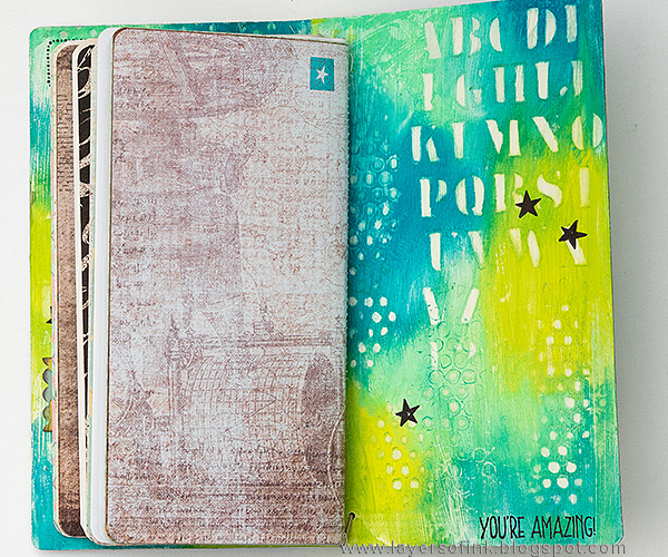 Layers of ink - Alphabet Notebook Tutorial by Anna-Karin with Sizzix Eileen Hull Journal die