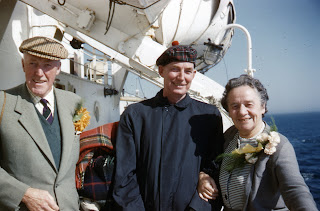 Friends aboard the SS Laurentia on homeward bound trip - September, 1961