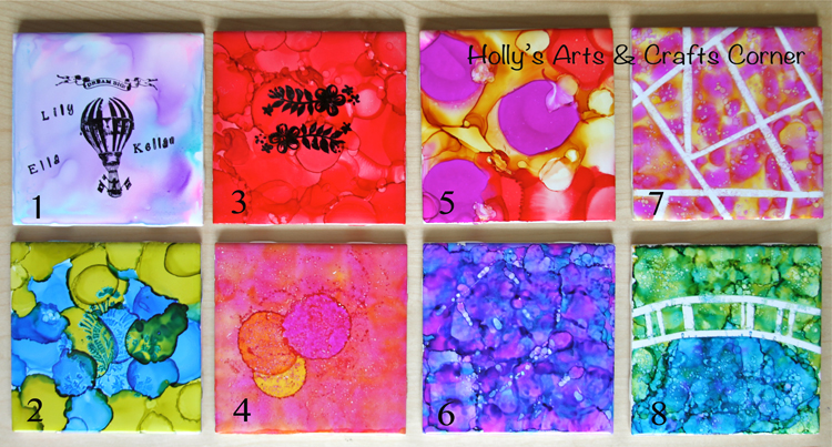  Project: Alcohol Ink Tiles Part 1: Experimenting with Alcohol Inks