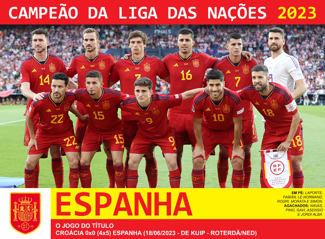Espanha derrota Croácia nos pênaltis e é campeã da Liga das Nações