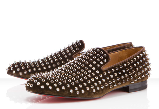 Christian Louboutin Rollerboy Spikes ‘Brown Velvet’ Fall/Winter 2011