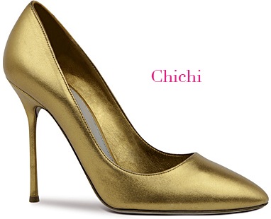 Chichi Gold Pumps Shoe
