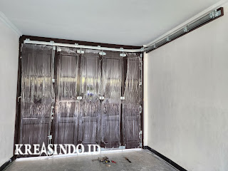 Pintu Garasi Besi terpasang di Rumah Bpk Sony di Jatijajar Depok