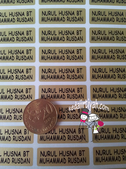 tempah sticker murah label nama kahwin produk product perniagaan bisnes majlis bulat biasa gold silver transparent lutsinar