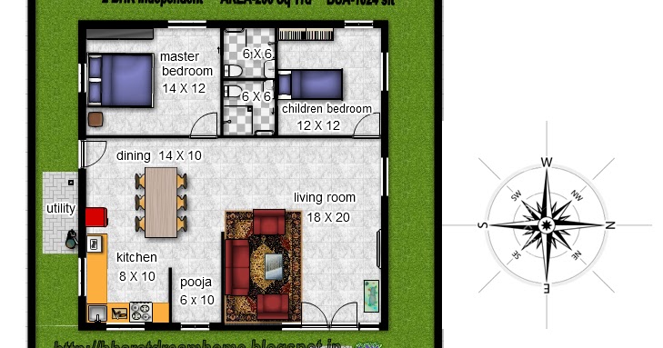 Bharat Dream Home  2  bedroom  floorplan 1024 sq ft east  facing 