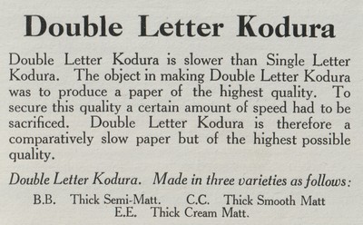 Kodak Kodura Photographic Paper