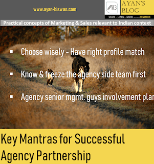 Key mantras of Agency Management, Agency Liasoning, Agency On-boarding, Agency Selection, Agency Evaluation, Agency handling, Marketing, Sales, Communications, Advertisement, Media