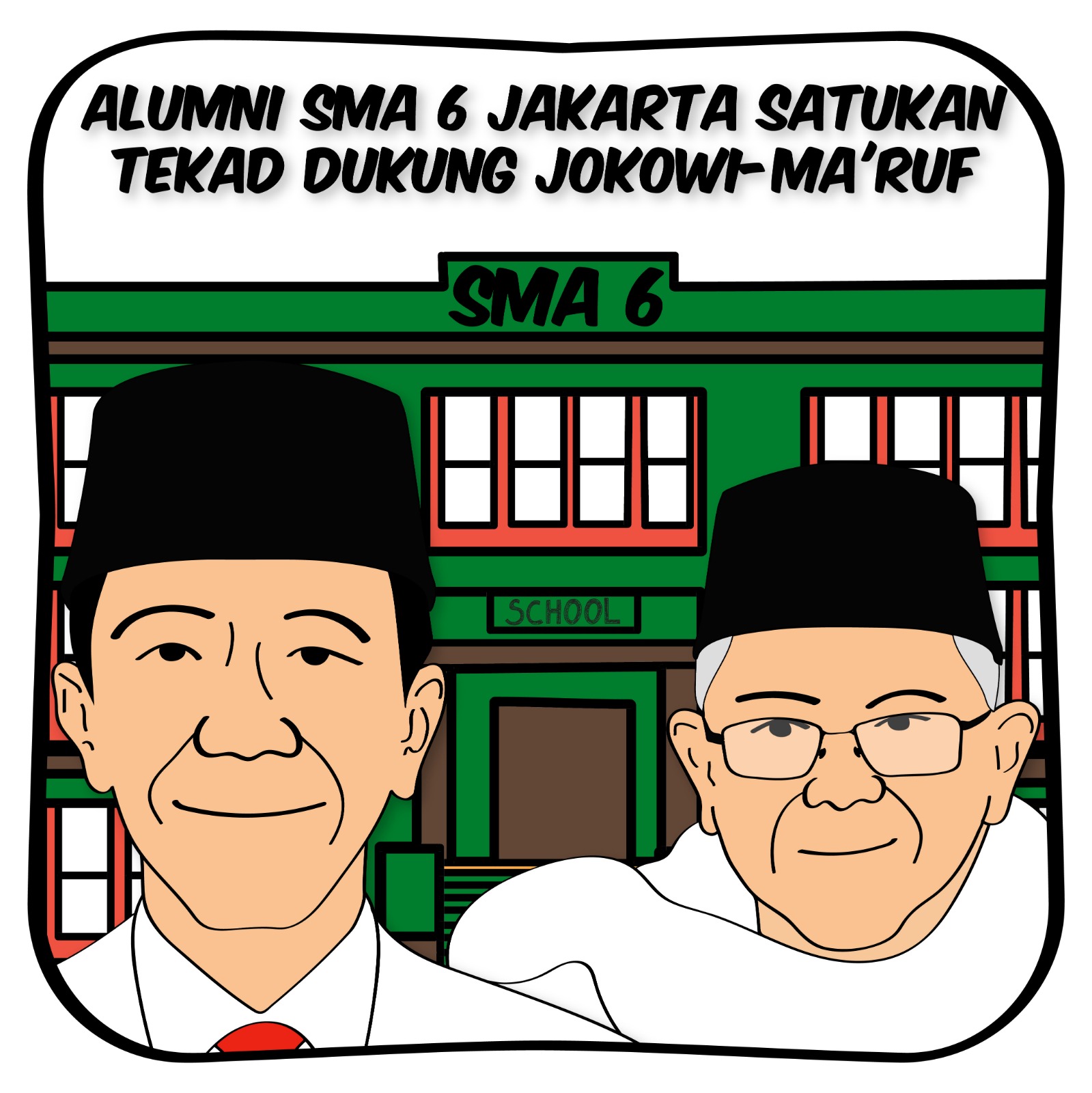 Alumni SMA 6 Jakarta Satukan Tekad Dukung Jokowi Ma ruf