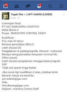 Lowongan kerja PT. GAC Samudera Logistics