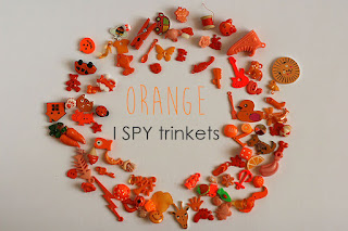 orange TomToy Colorful I spy trinkets, Rainbow miniatures, Rainbow I spy bag filler, Colors I spy bottle, Color sorting activities, Color matching games