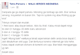 Trik Mendapatkan Ninja A/S Di NINJA HEROES Terbaru