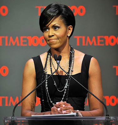 Michelle Obama short black hairstyles 2010