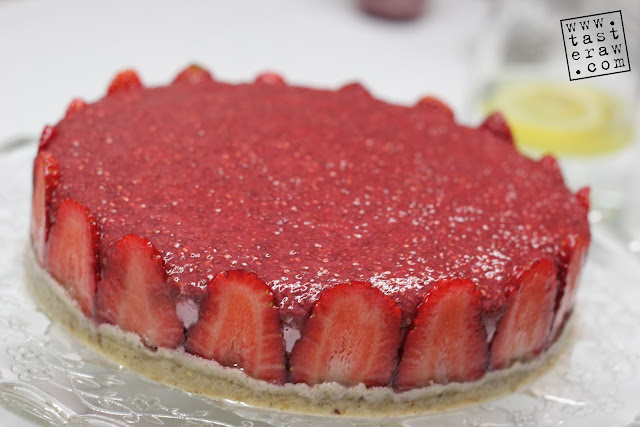raw, presno, torta, cake, strawberries, jagode