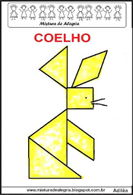 tangram desenho de coelho