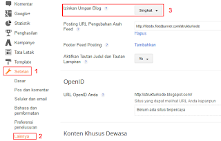 Cara memperpendek RSS Feed blog