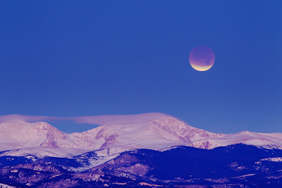 Lunar eclipse above the Rockies