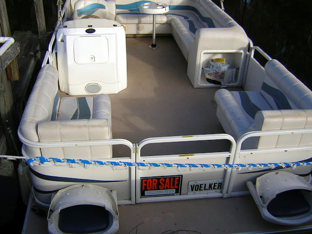 Fishing seats stored in front and can be installed in seconds inside 