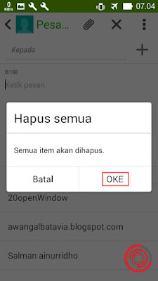3. Terakhir pilih Oke jika yakin ingin dihapus semua