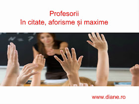 Profesorii in citate aforisme si maxime