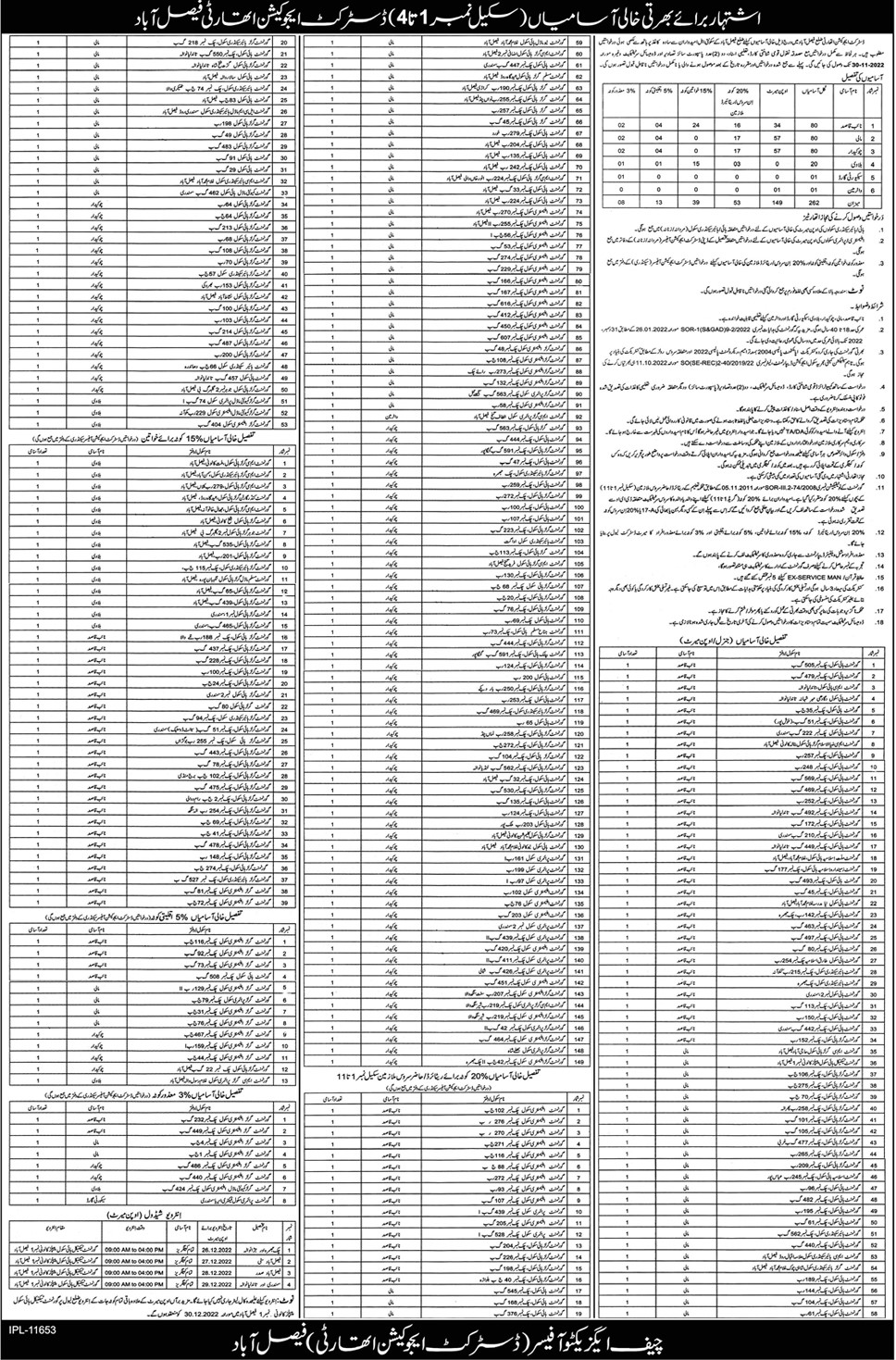 Jobs in District Education Authority Faisalabad 2022 Advertisement