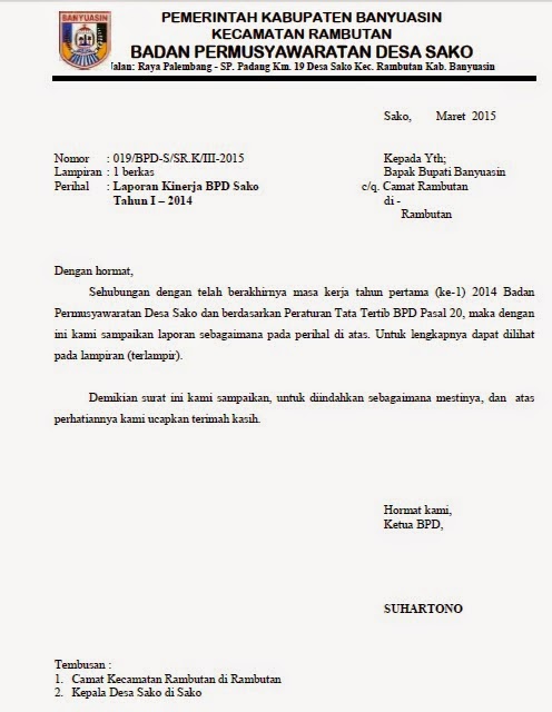 Contoh Surat Tugas Bpd Contoh Surat