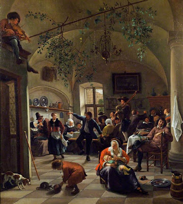 Merrymaking in a Tavern / Jan Steen.