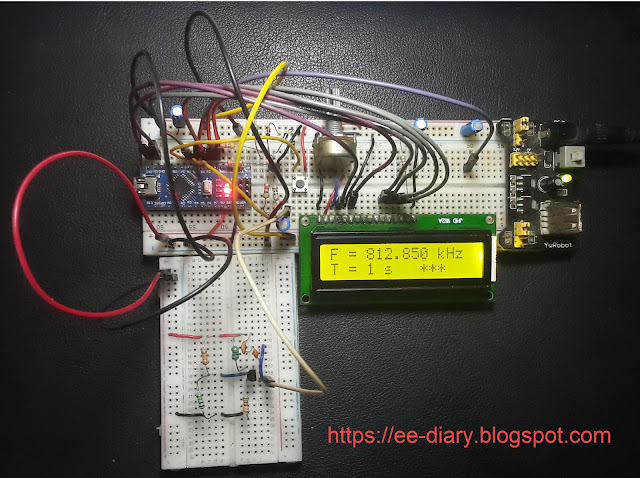 colpitts oscillator on breadboard