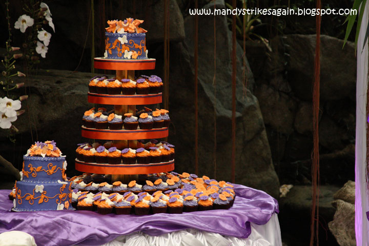 He just wanted to incorporate their color motif to the cake which are purple