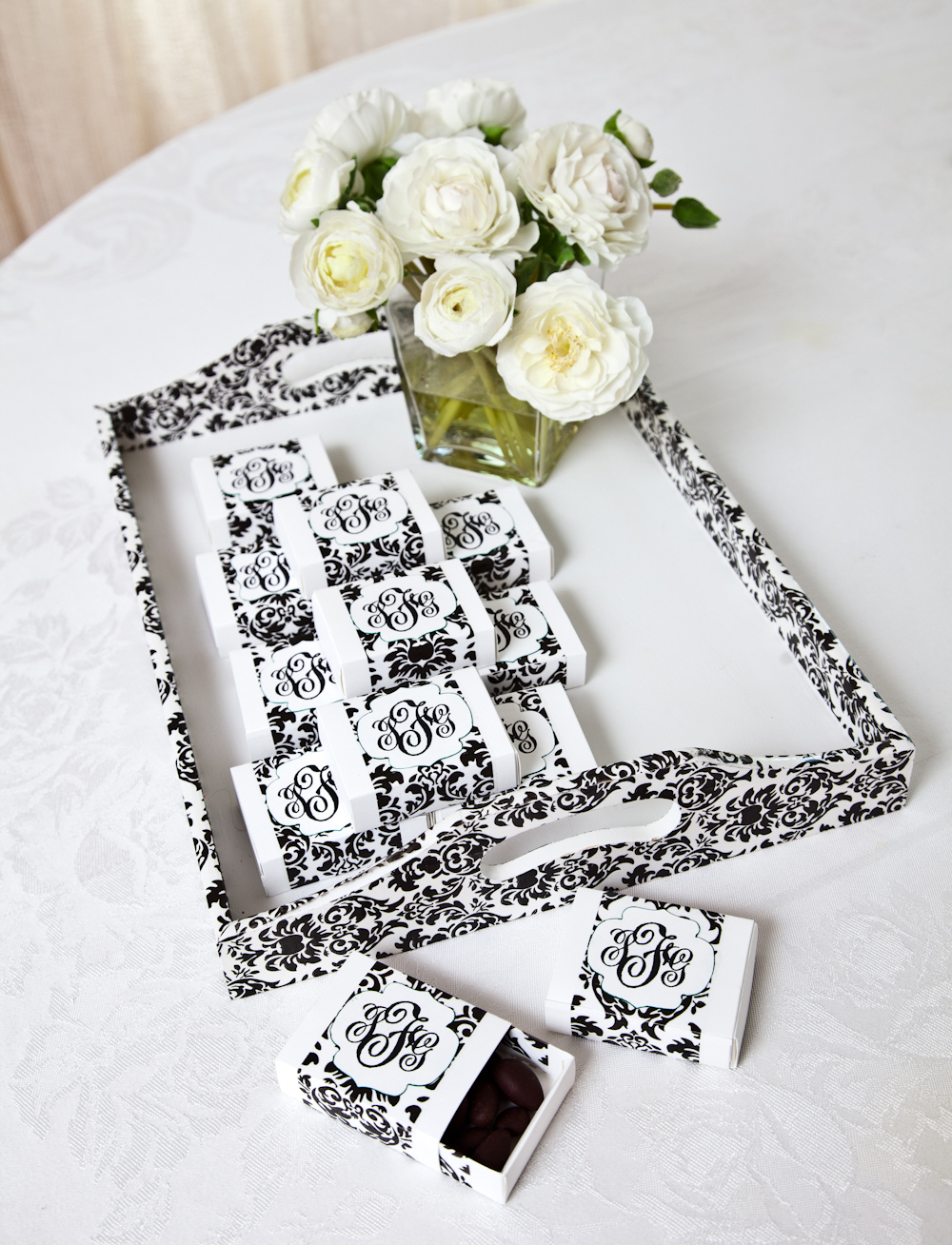 the Black Damask wedding