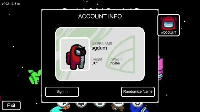 how to change random name in among us airship update