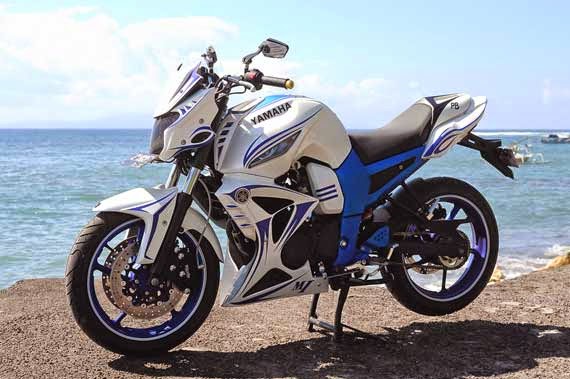 modifikasi motor byson warna putih