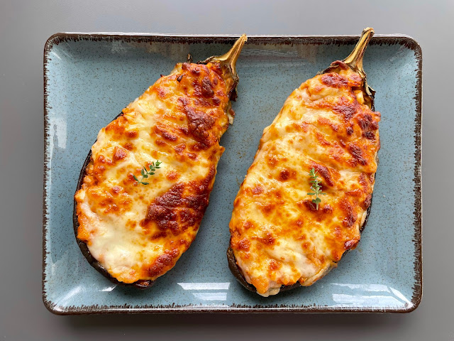 BERENJENAS RELLENAS DE ATÚN EN FREIDORA DE AIRE. Receta muy RÁPIDA