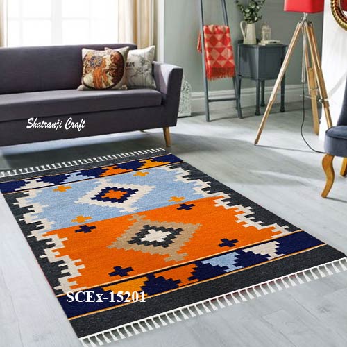 New design (3'x5' feet) floormat rug in Rangpur Satranji শতরঞ্জি ডিজাইন SCEx-151201