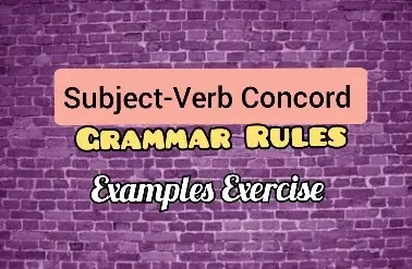 Subject Verb Concord Grammar Rules Examples Exercises