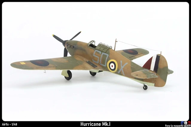 Maquette de l' Hurricane MkI d'Airfix au 1/48.