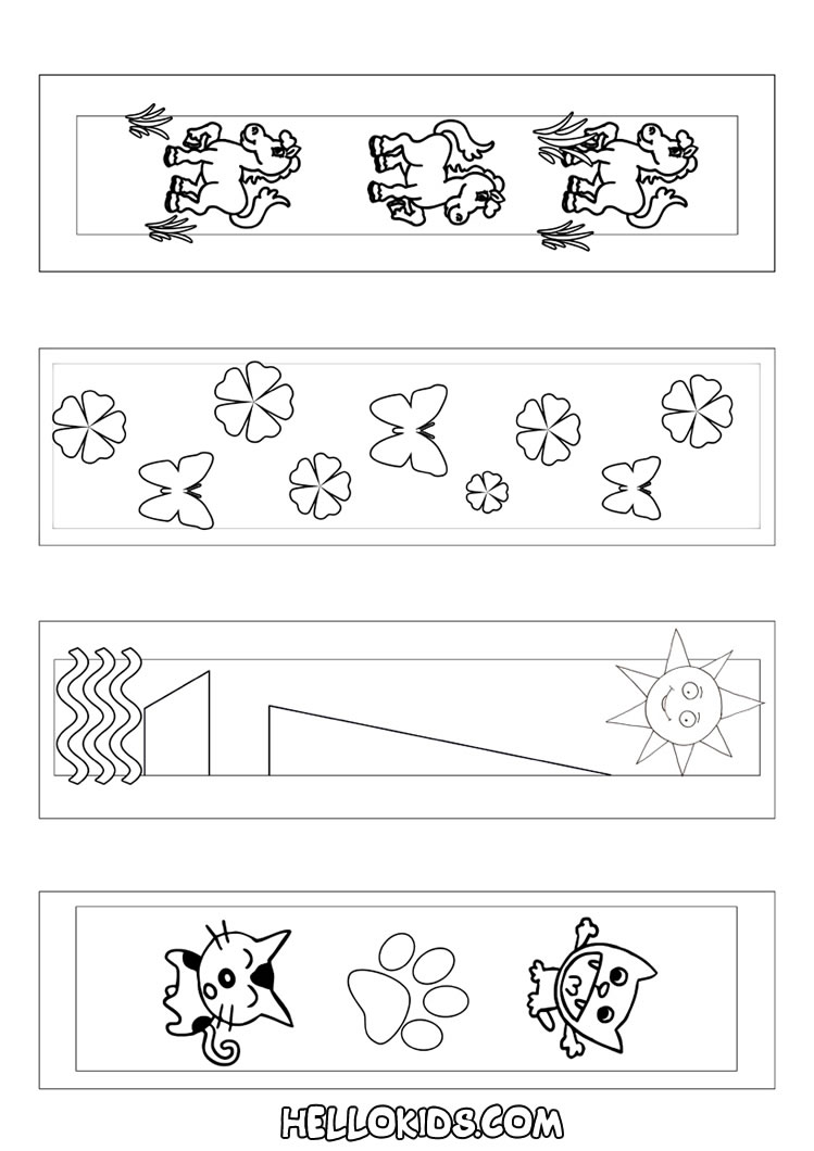 Bookmark Coloring Pages