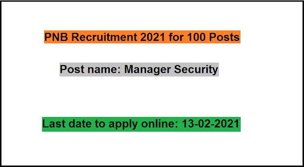 pnb recruitment 2021