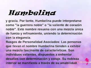 significado del nombre Humbelina