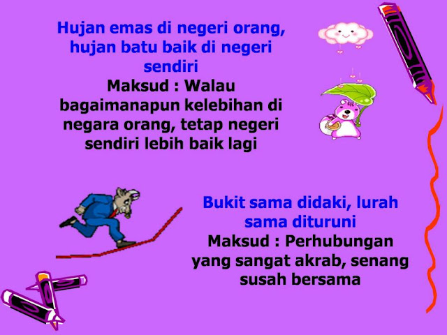 Diari Cikgu Chom BIJAK PERIBAHASA  Peribahasa Bergambar