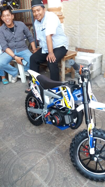 Jual Motor Mini Cross Lenka 93 Biru bapak Dedi