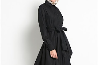Model Gamis Hitam Terbaru