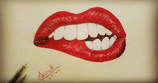 amazing sketches,lips drawing,lips painting,SURAJ KUMAR PRABHAT