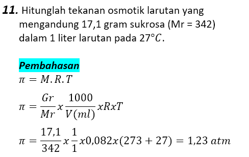 Contoh Soal Pembahasan Sifat Koligatif Larutan 11